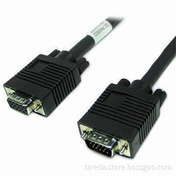 VGA Cable, 15P Male to Male, with UL, CE and RoHS Approved, Used to Connect Monitor to PC
